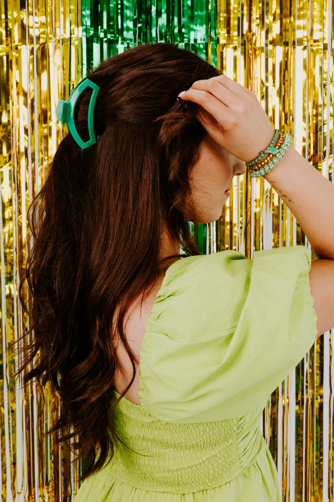 Teleties Open Green Come True Medium Hair Clip
