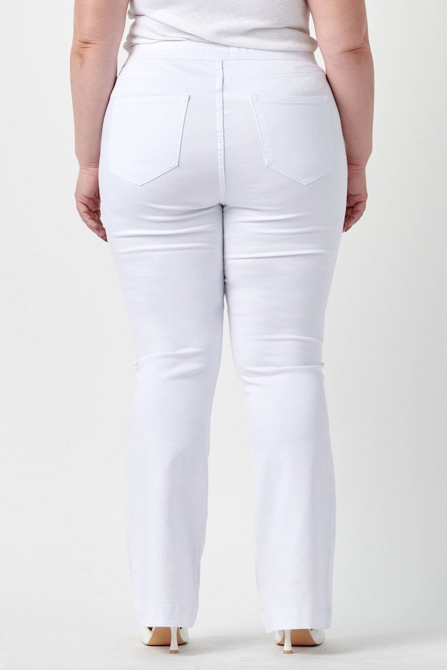 Cello Plus White Flare Jegging