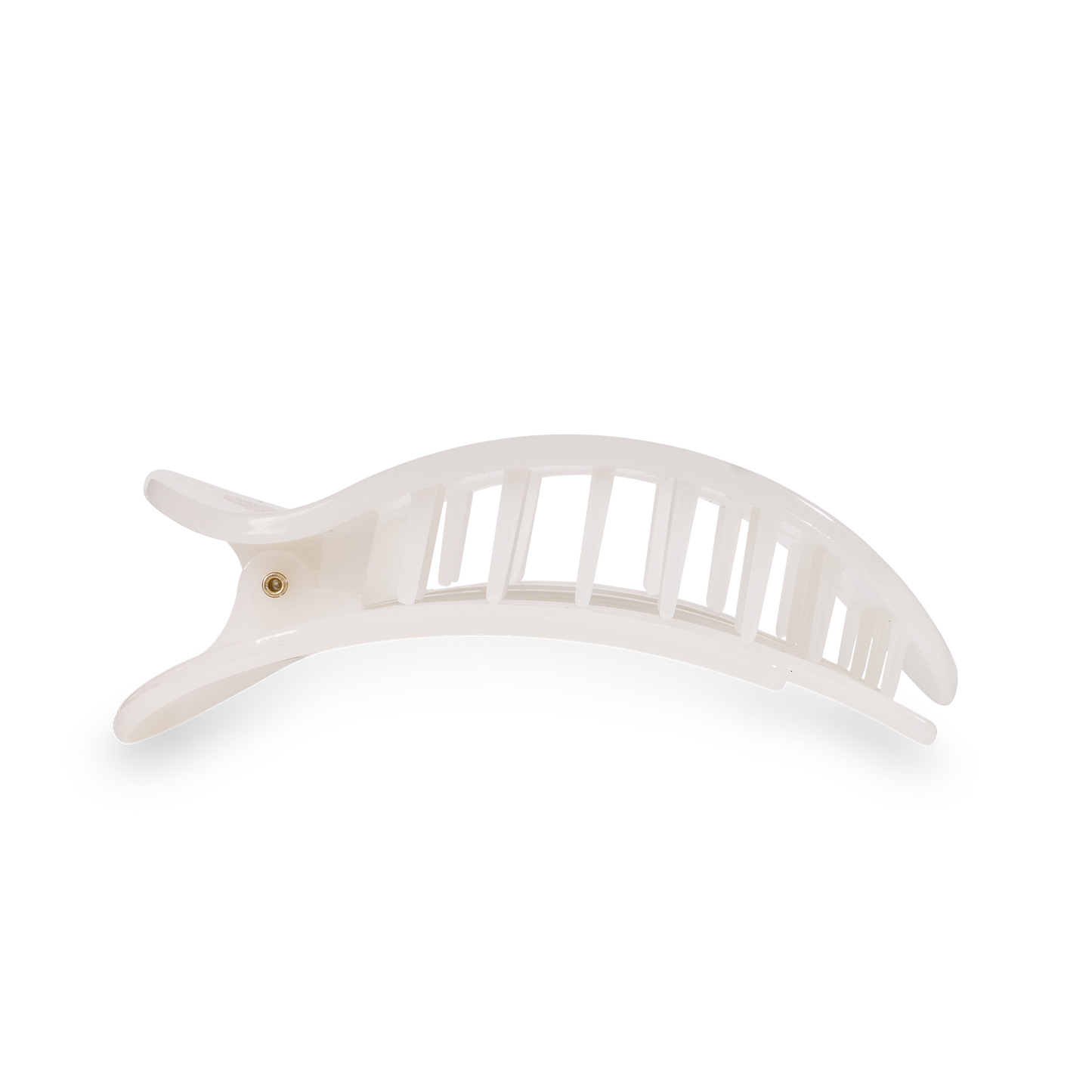 Teleties Coconut White Large Flat Round Clip