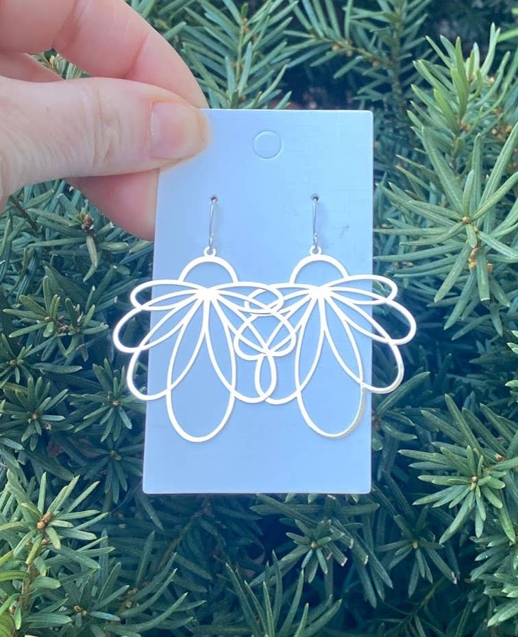 Silver Loopy Metal Earrings