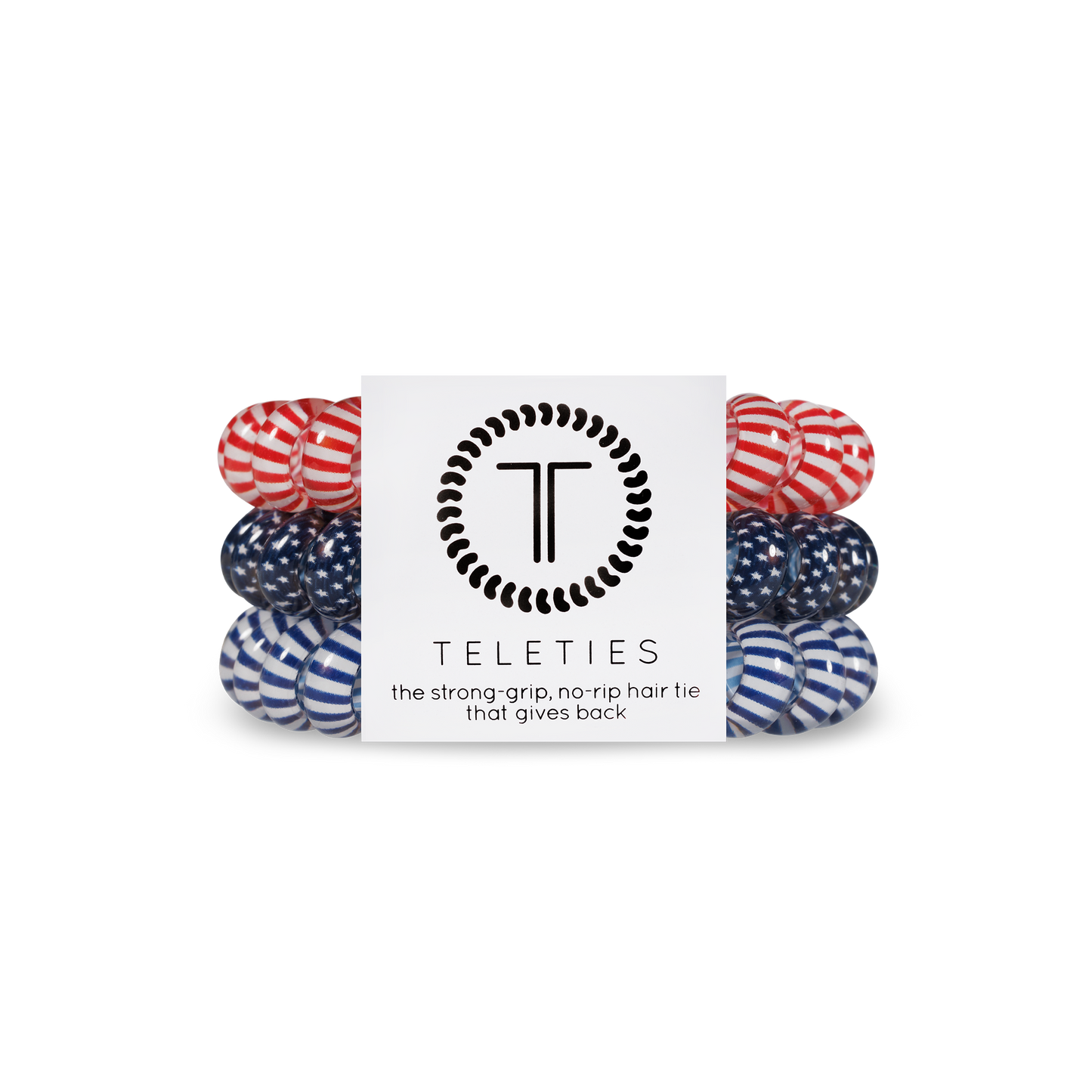 Bold and Blue-tiful - Large Hair Coils, Hair Ties, 3-pack