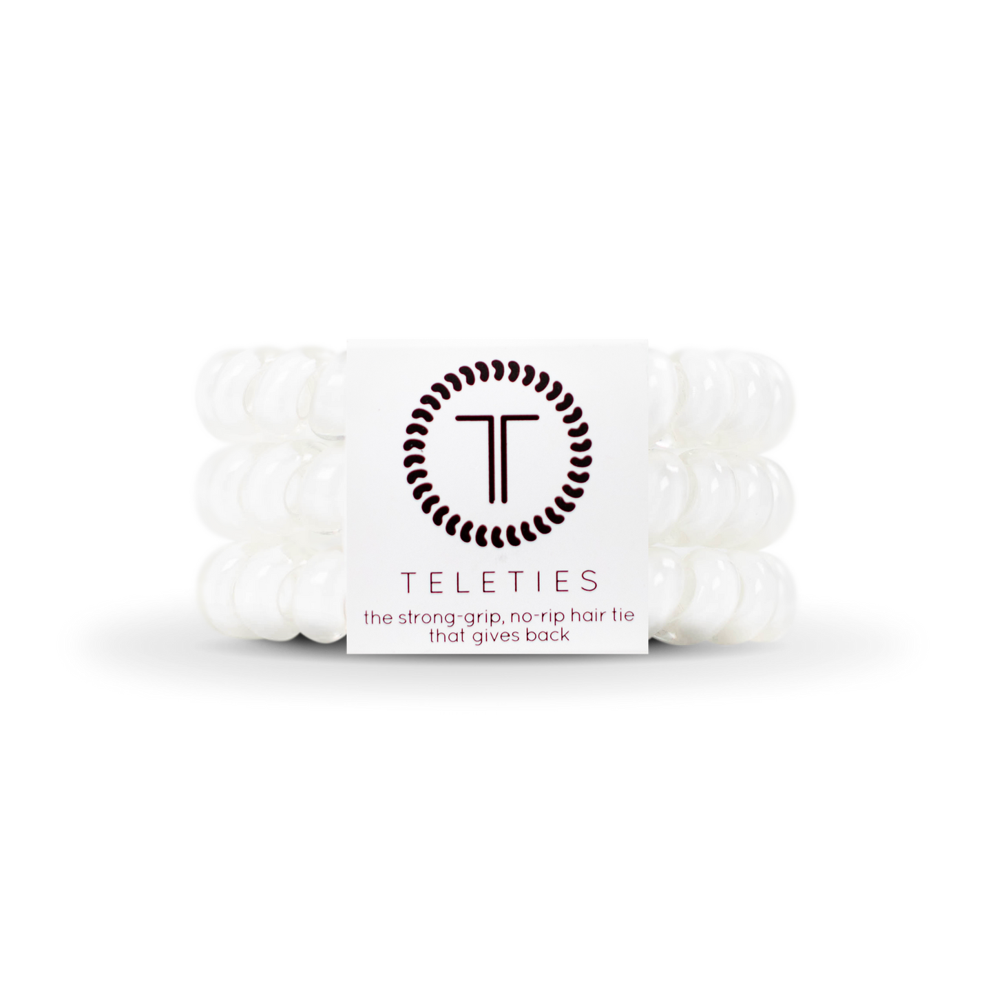 Coconut White - Large Spiral Hair Coils, Hair Ties, 3-pack: Large