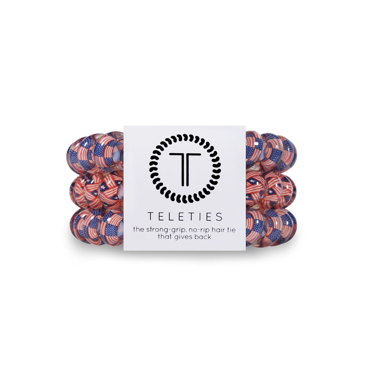 Stars and Stripes - Large Spiral Hair Coils, Hair Ties