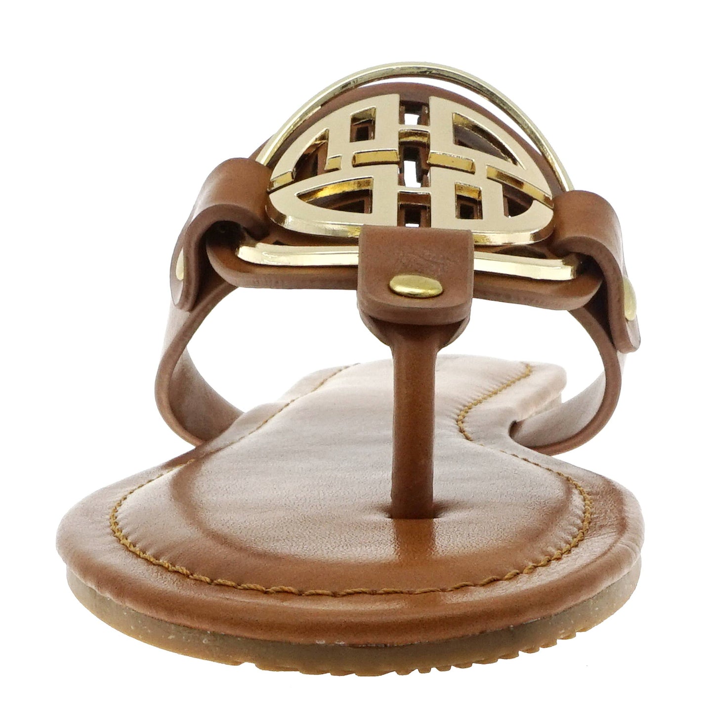 Brown Emblem Sandals