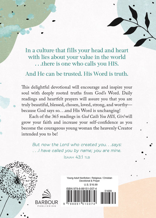 God Calls You HIS, Girl Devotional