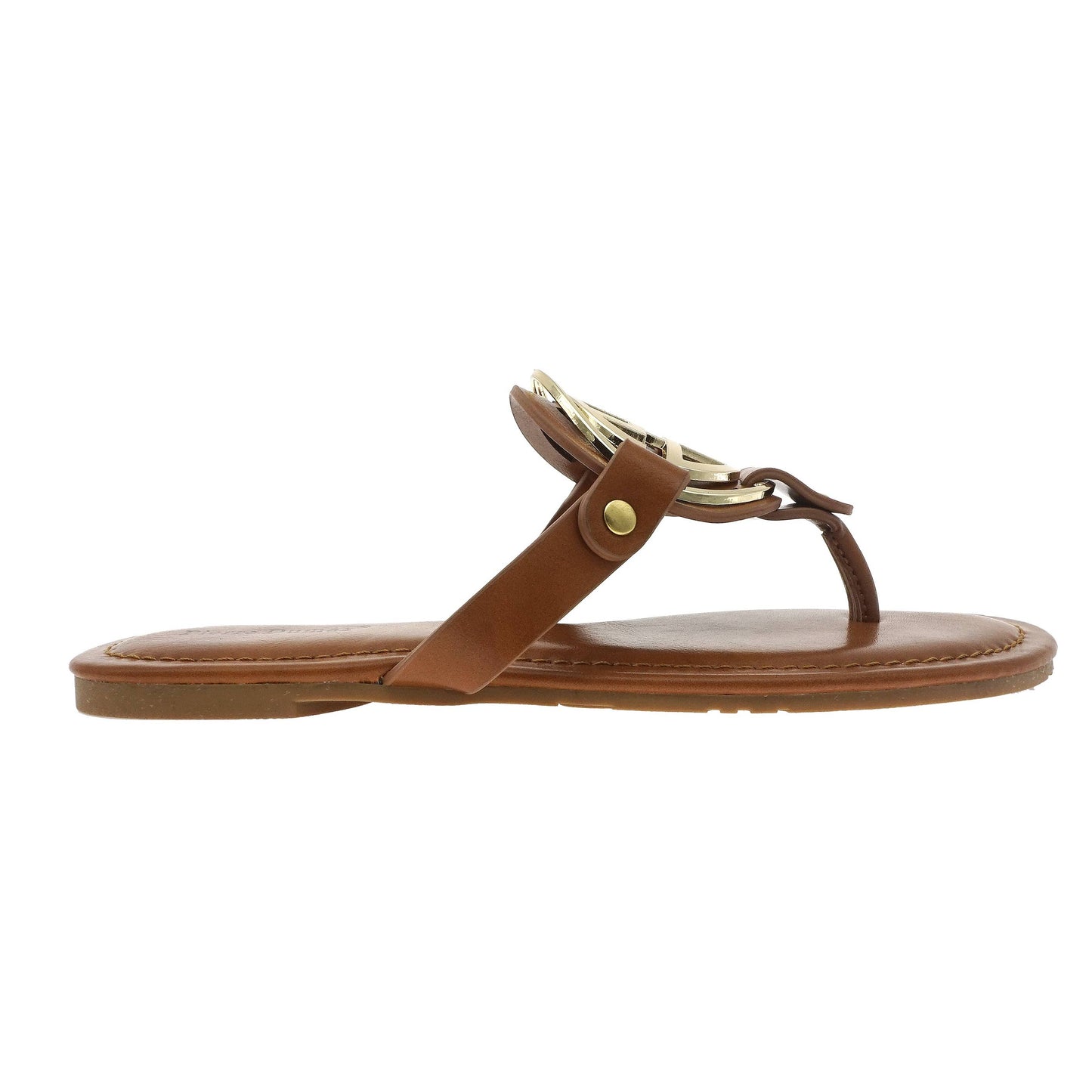 Brown Emblem Sandals