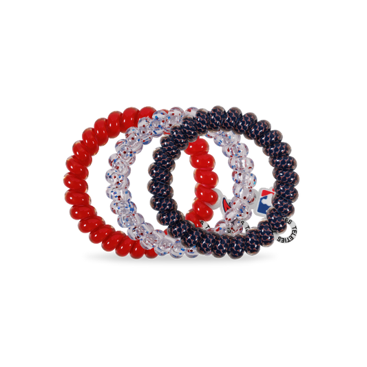 Spiral Hair Coils | Large | Atlanta Braves Hair Ties