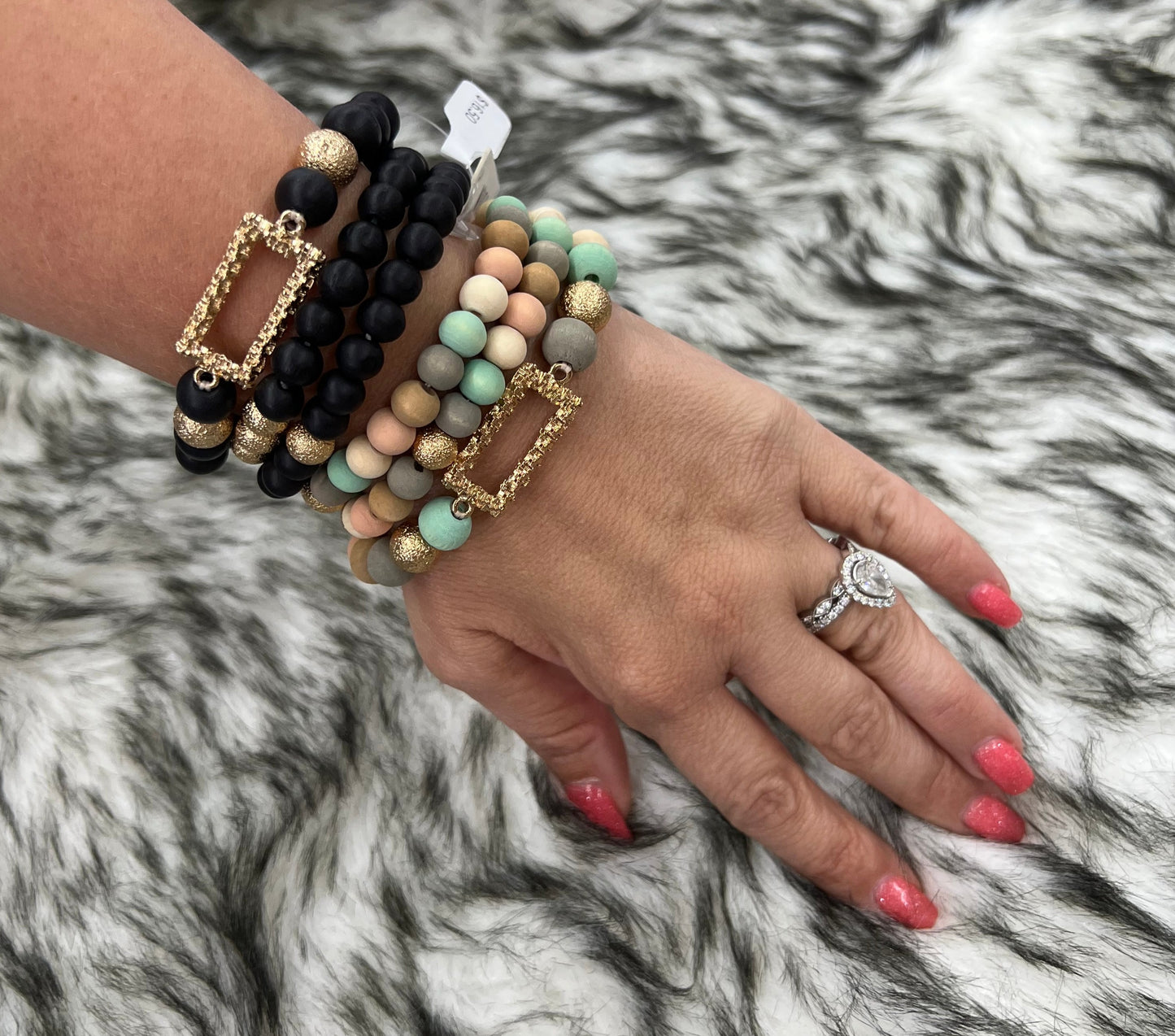 3pc Beaded Set Stretch Bracelet