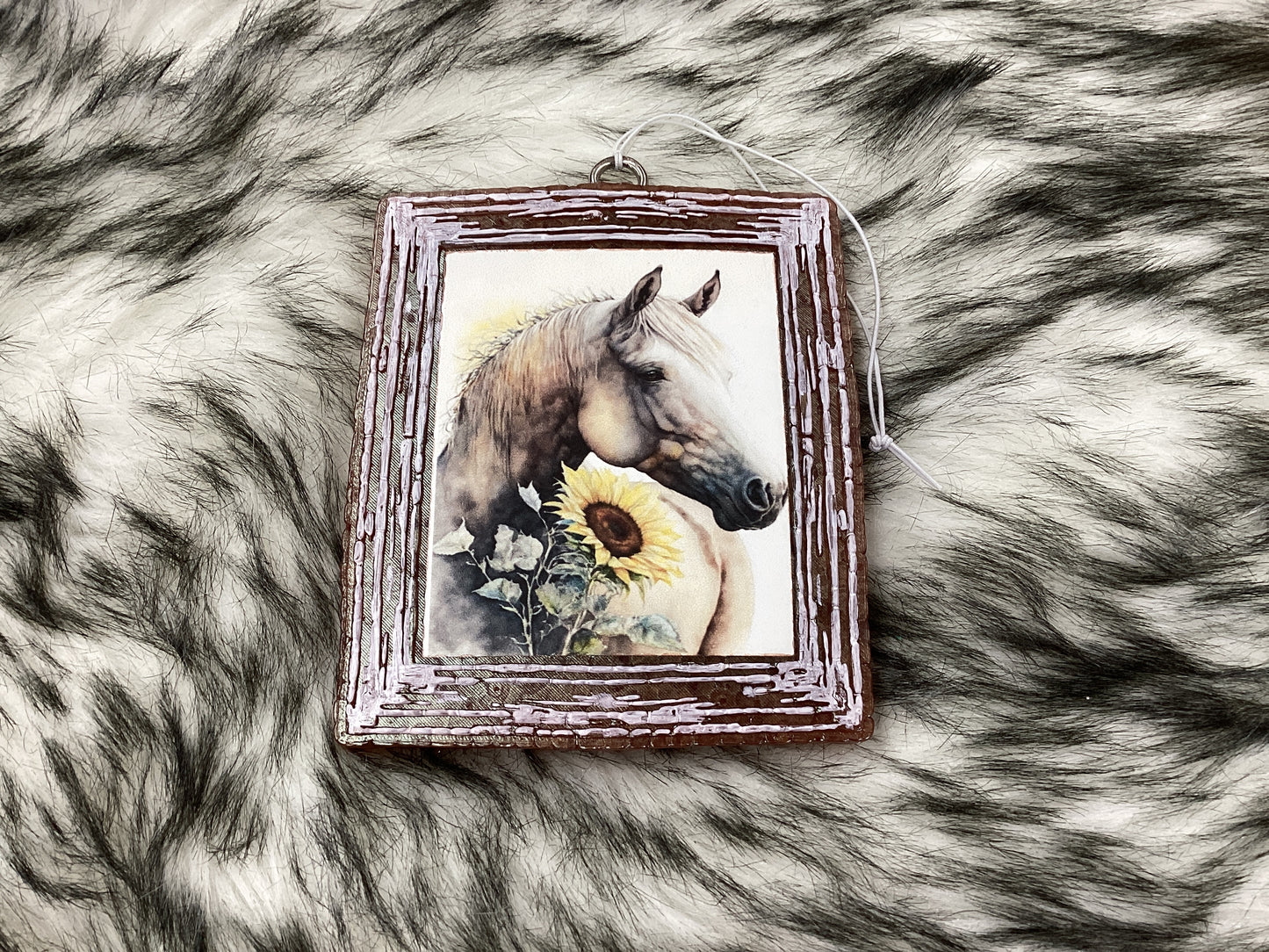 Sunflower Horse Picture Frame Freshie (Downy April Fresh)