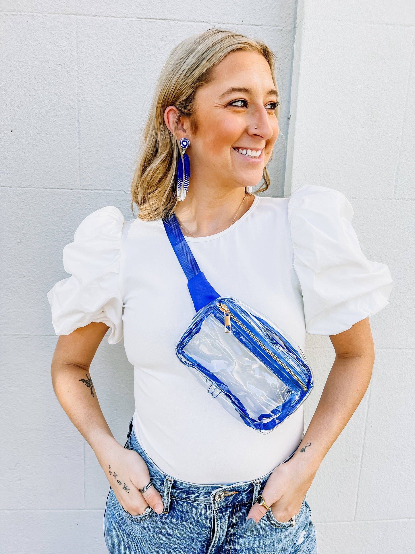 Ferris Clear Belt Bag BLUE