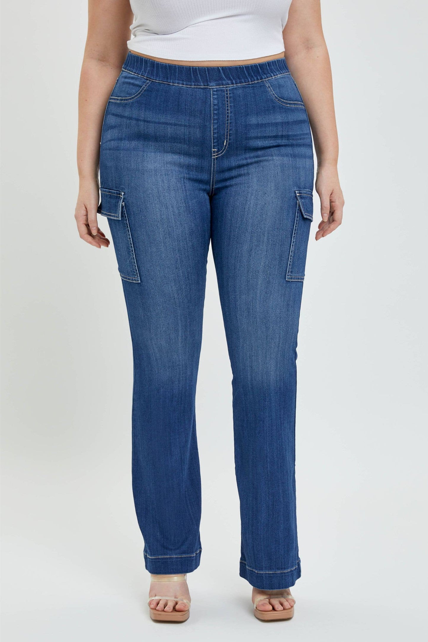 Cello Plus Flare Jegging with Cargo Pockets