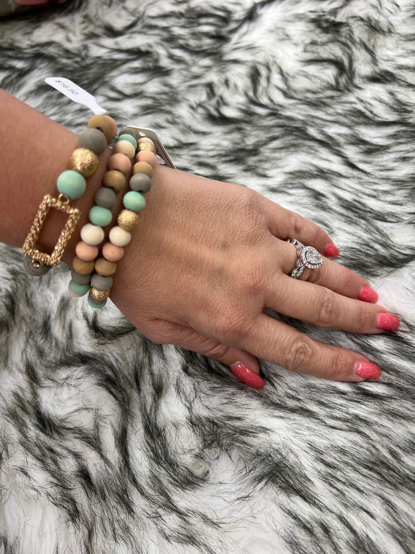 3pc Beaded Set Stretch Bracelet