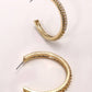 Gold Pearl Hoop Earrings