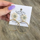 Cream & Mint Crochet Gold Dangles
