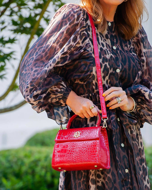 Red Patent Vivienne Handbag