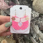 Pink Christmas Stocking Earrings