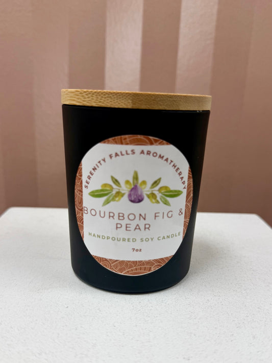 Serenity Falls Bourbon Fig & Pear 7oz Candle