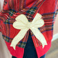 Merry Side Bow Patch Plaid Sweatshirt