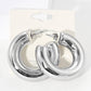 Silver Thick Open Hoop