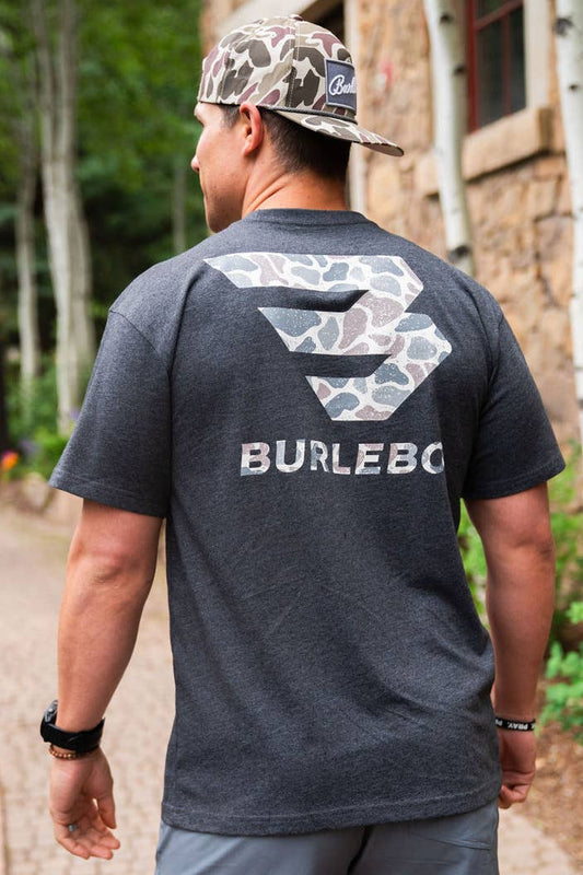 Black Classic Deer Camo Sig Logo Tee