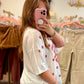 Cherry Red Game Day Polka Dot Top