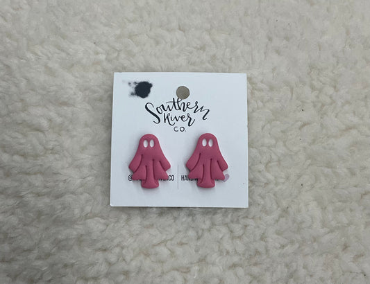 Pink Ghost Studs