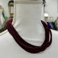 Burgundy Rope Strand Necklace