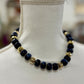 Navy & Gold Beaded Necklace