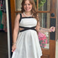 White Cut Out Fit & Flare Mini Dress