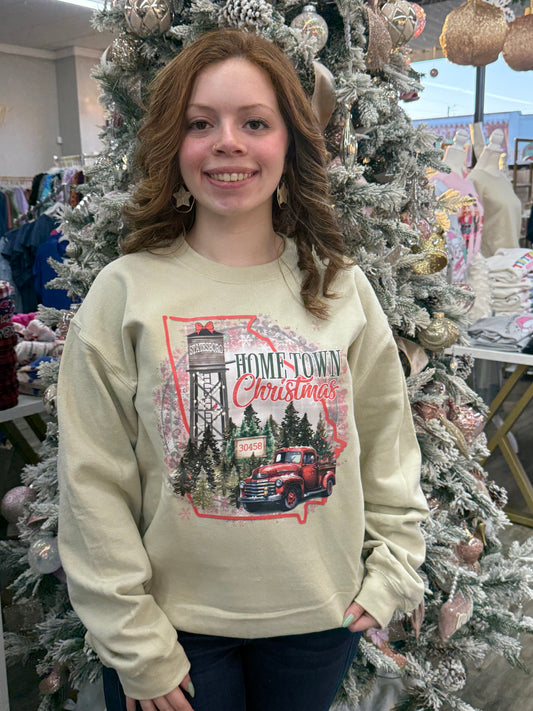 Hometown Christmas Crewneck-Statesboro