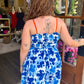 Royal Blue Ruched Mini Dress