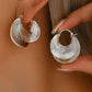 Silver Geometric Hoop Earrings
