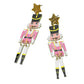 Pink Resin Nutcracker Earrings
