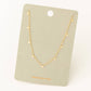 Gold Mini Disc Drop Necklace