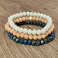 3pc Crystal Bead Bracelet Set- Luna