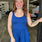 Lt. Navy Double Layered Tank Romper