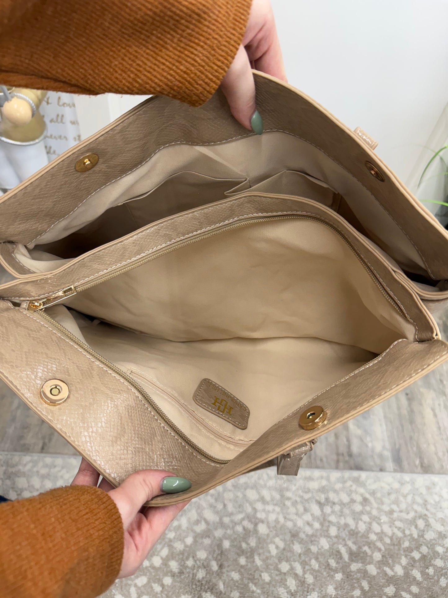 Taupe Brielle Versatile Tote