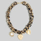 Brown Leopard Charm Braided Bandana Necklace