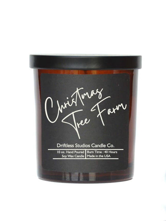Christmas Tree Farm 10oz Soy Wax Candle with Lid