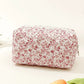 Rose Quilted Floral Cosmetic Bag
