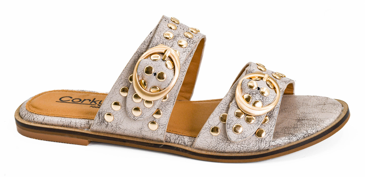 Corkys Hey Hottie Cream Crackle Sandal