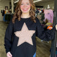 Black Star Studded Long Sleeve Top