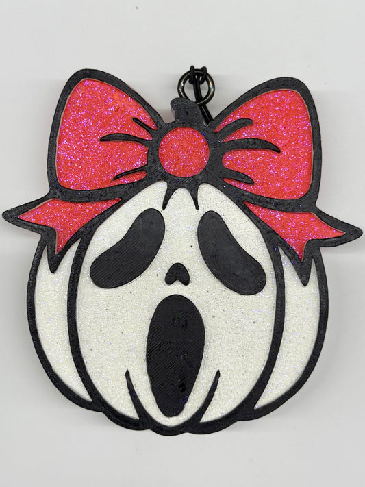 Pink Bow Ghost Freshie - Leaves