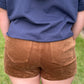 Camel Corduroy Wrap Skort