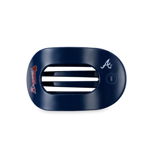 Flat Round Hair Clip | Medium | Atlanta Braves