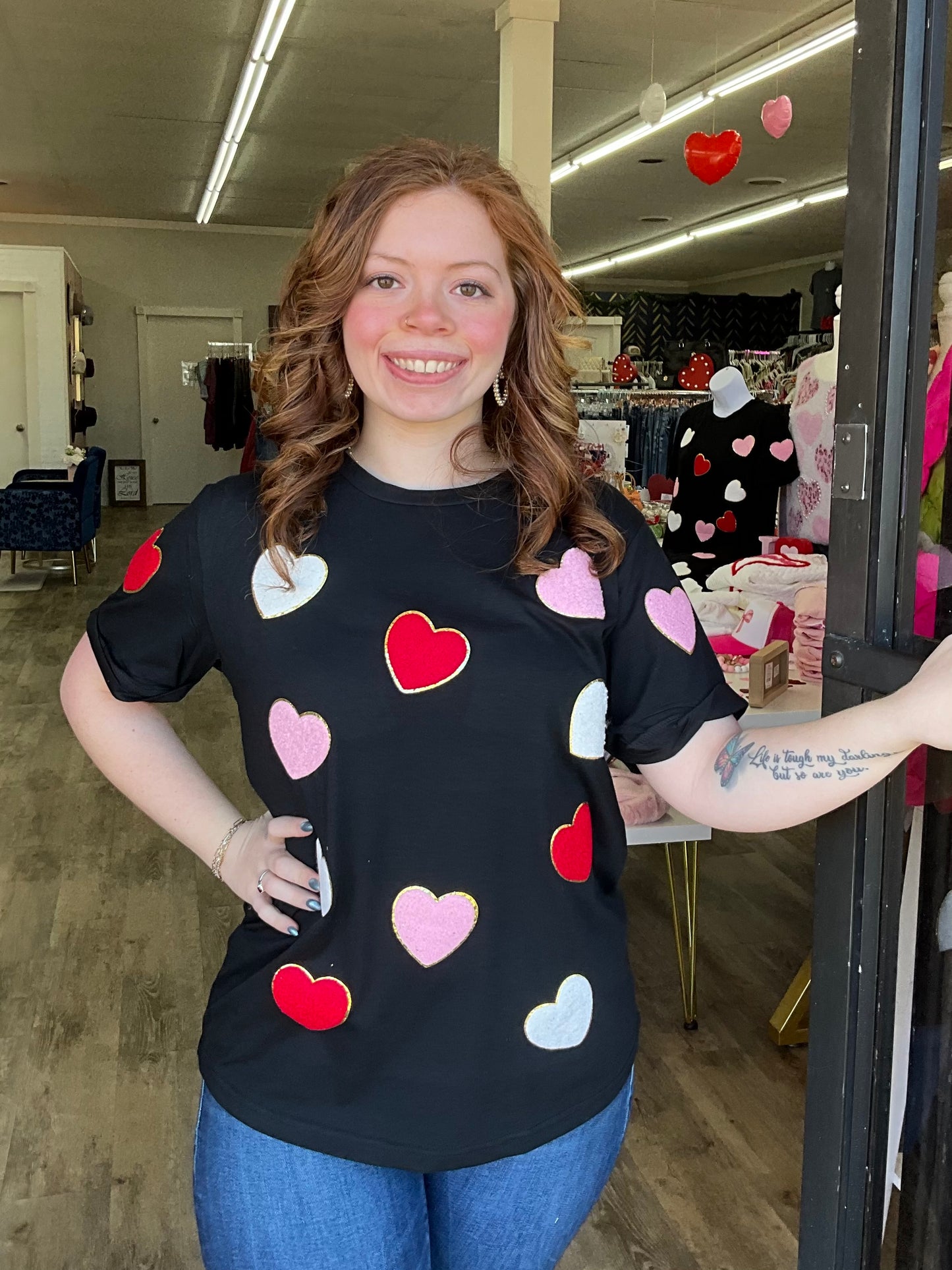 Valentine’s Chenille Heart Patch Tee