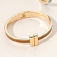Brown Metal Bar Hinged Bangle Bracelet