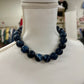 Hart Designs Navy Marble Bead Necklace