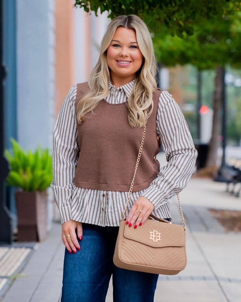 Latte S VQ Sinclair Quilted Crossbody