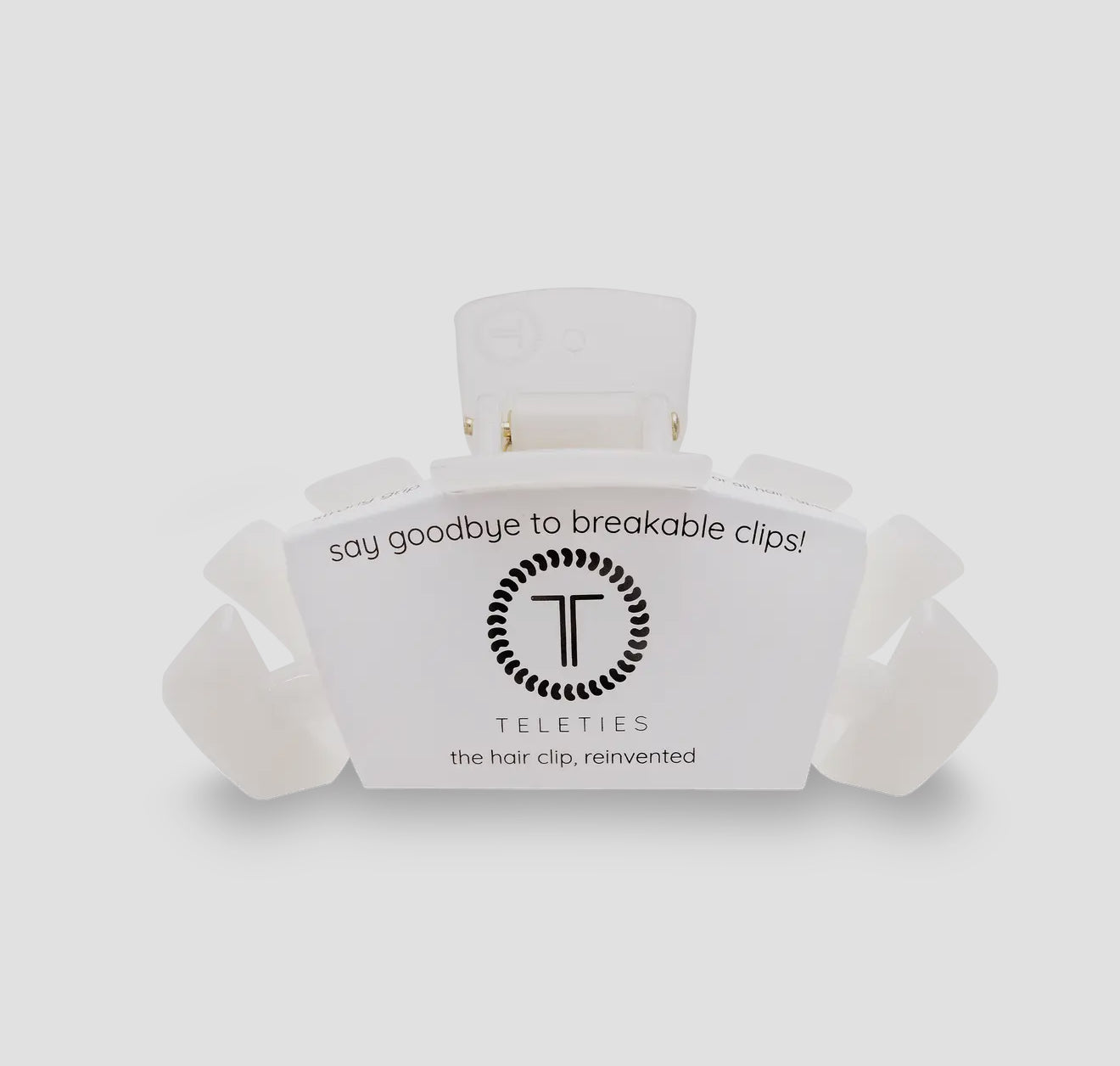 TELETIES Medium Coconut White Hair Clip